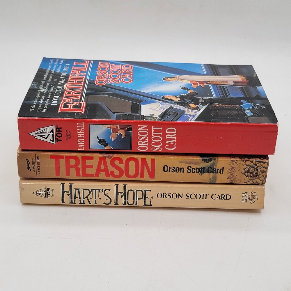Orson Scott Card Earthfall Treason Hart's Hope Paperback Lot Sci-Fi Fantasy Good